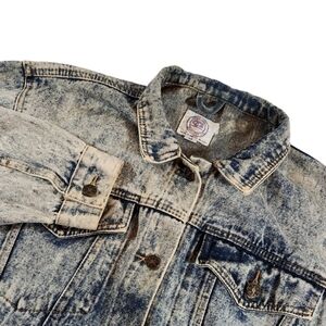 Cpi Womens M Denim Jean Jacket Stone Washed Button Up 90s Y2K Vintage VTG